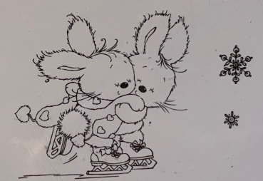 Clear Stamp Christmas Time, Skating in Love